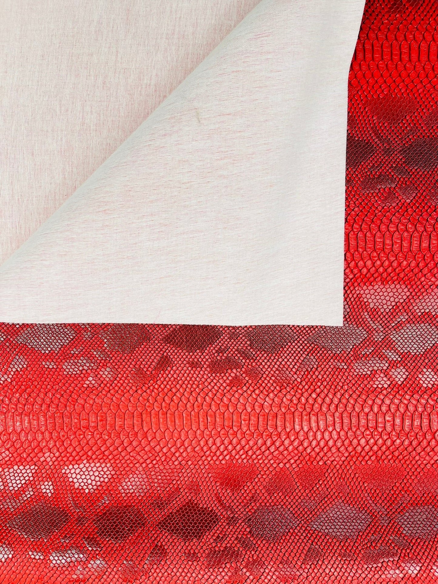 Viper Snake Skin Texture Faux Leather Fabric| 54" Wide| Upholstery| Sold By The Yard
