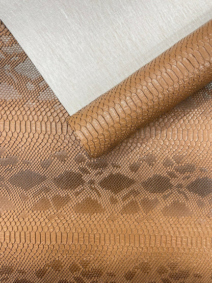 Viper Snake Skin Texture Faux Leather Fabric| 54" Wide| Upholstery| Sold By The Yard