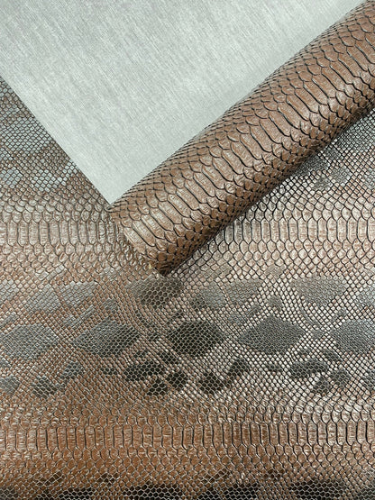 Viper Snake Skin Texture Faux Leather Fabric| 54" Wide| Upholstery| Sold By The Yard