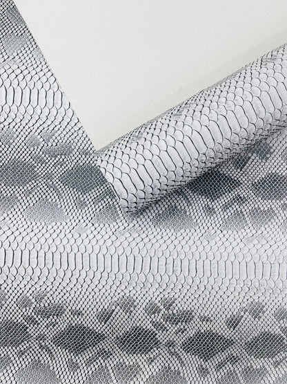 Viper Snake Skin Texture Faux Leather Fabric| 54" Wide| Upholstery| Sold By The Yard