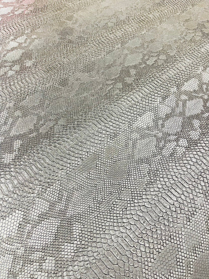 Viper Snake Skin Texture Faux Leather Fabric| 54" Wide| Upholstery| Sold By The Yard