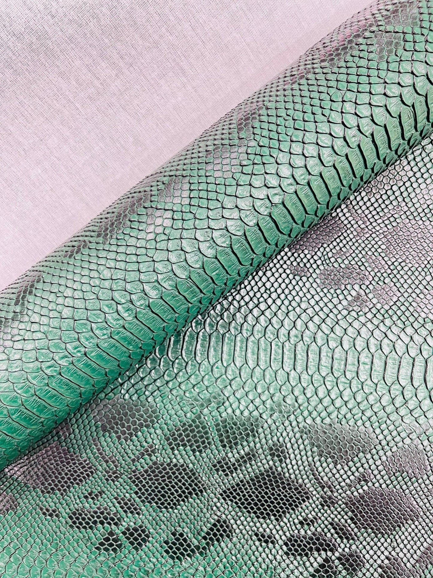 Viper Snake Skin Texture Faux Leather Fabric| 54" Wide| Upholstery| Sold By The Yard