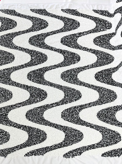 Wave Sequin Stretch Velvet 54" Wide| New Creations Fabric & Foam Inc.