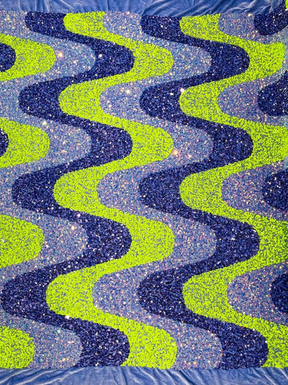 Wave Sequin Stretch Velvet 54" Wide| New Creations Fabric & Foam Inc.