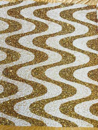 Wave Sequin Stretch Velvet 54" Wide| New Creations Fabric & Foam Inc.