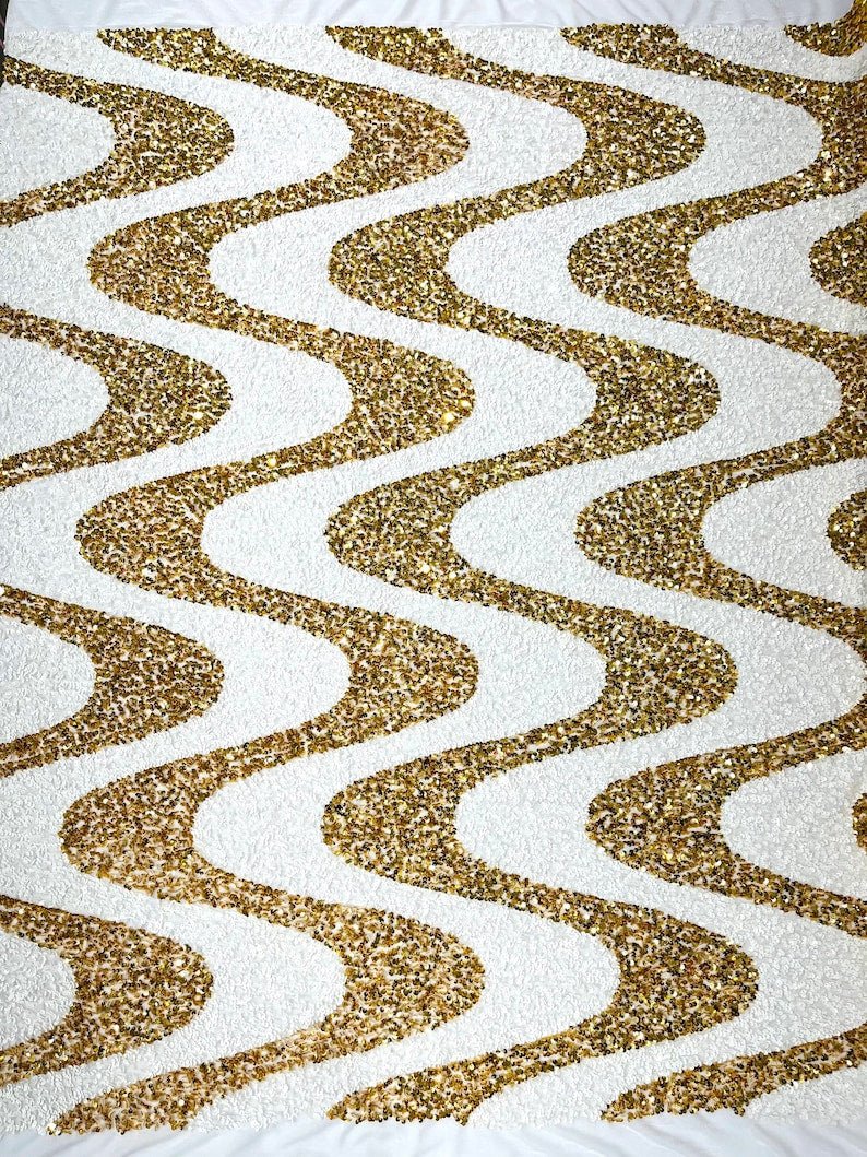 Wave Sequin Stretch Velvet 54" Wide| New Creations Fabric & Foam Inc.