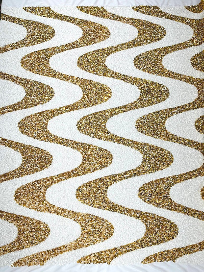 Wave Sequin Stretch Velvet 54" Wide| New Creations Fabric & Foam Inc.