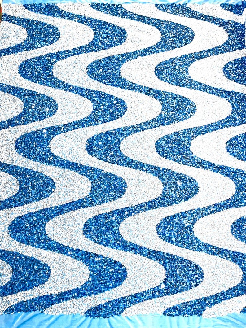 Wave Sequin Stretch Velvet 54" Wide| New Creations Fabric & Foam Inc.