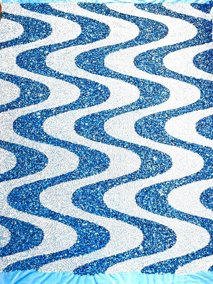 Wave Sequin Stretch Velvet 54" Wide| New Creations Fabric & Foam Inc.