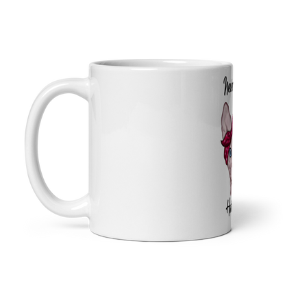 "NEVER A BAD HAIR DAY" SPHYNX COFFEE MUG