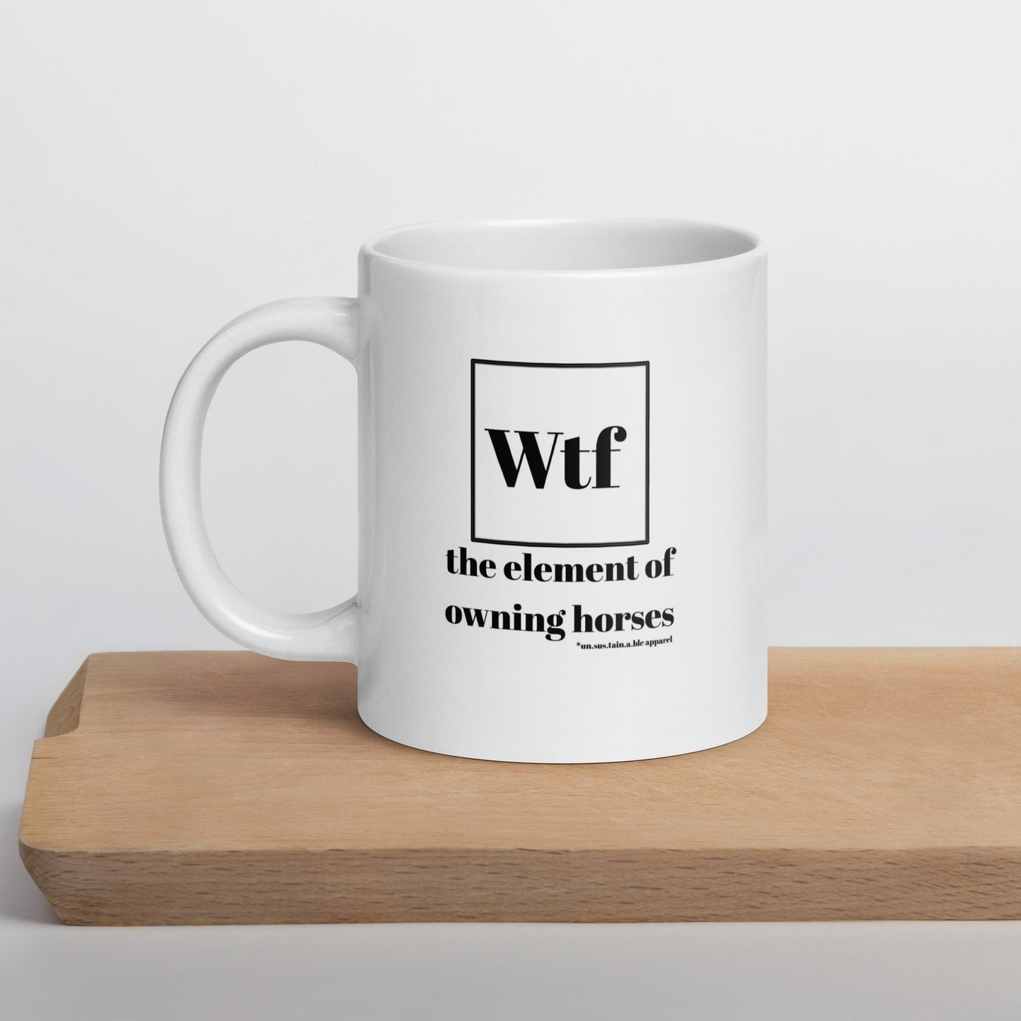 Jumbo White Glossy Mug - 20 0z. - Wtf/ Element
