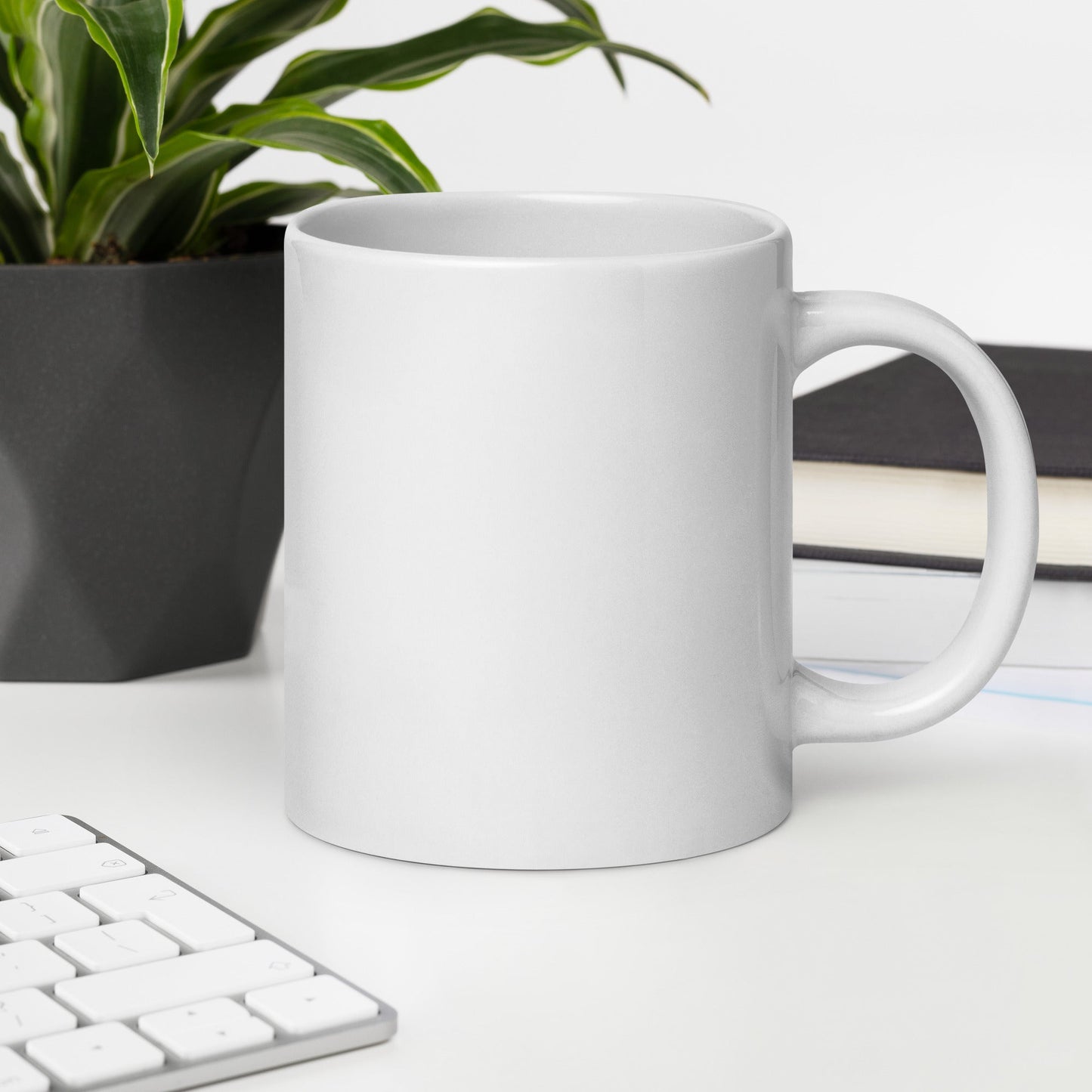 Jumbo White Glossy Mug - 20 oz. - Hunter